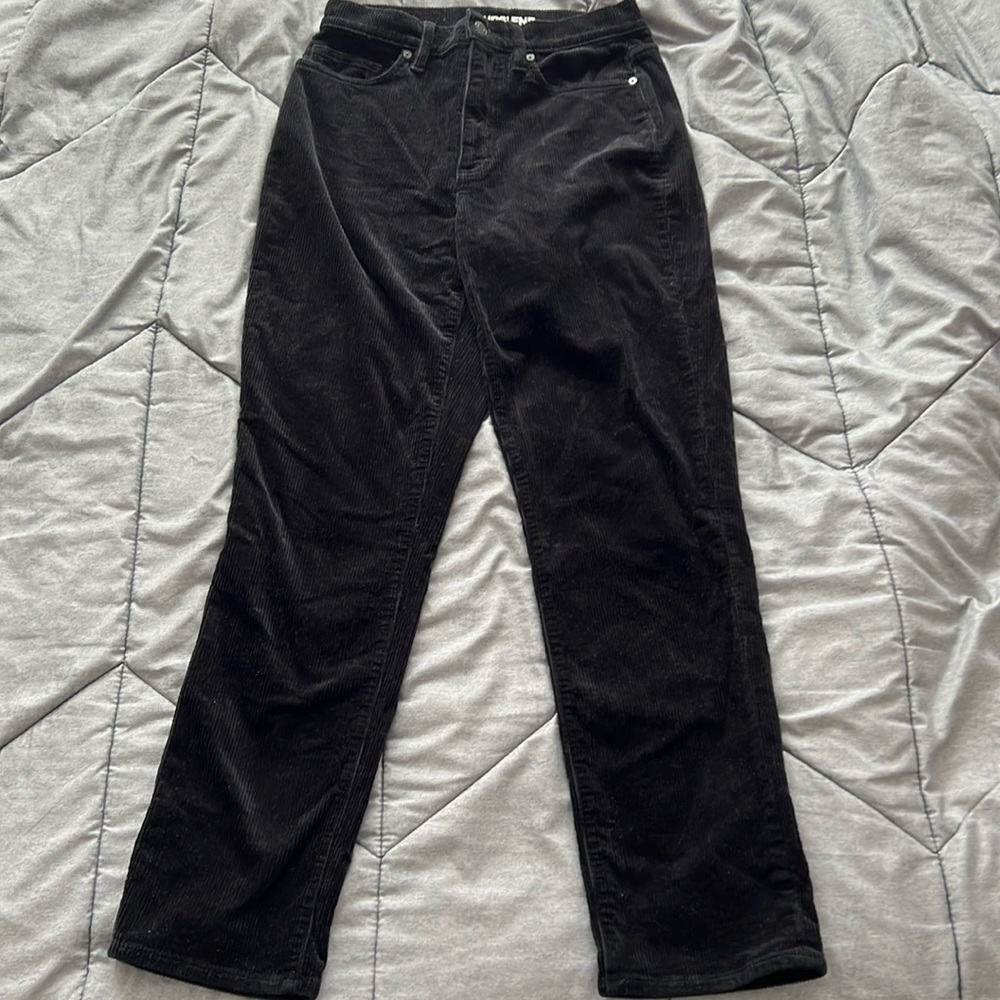Lands’ End Black Corduroy Women’s Tall High Waisted Pants